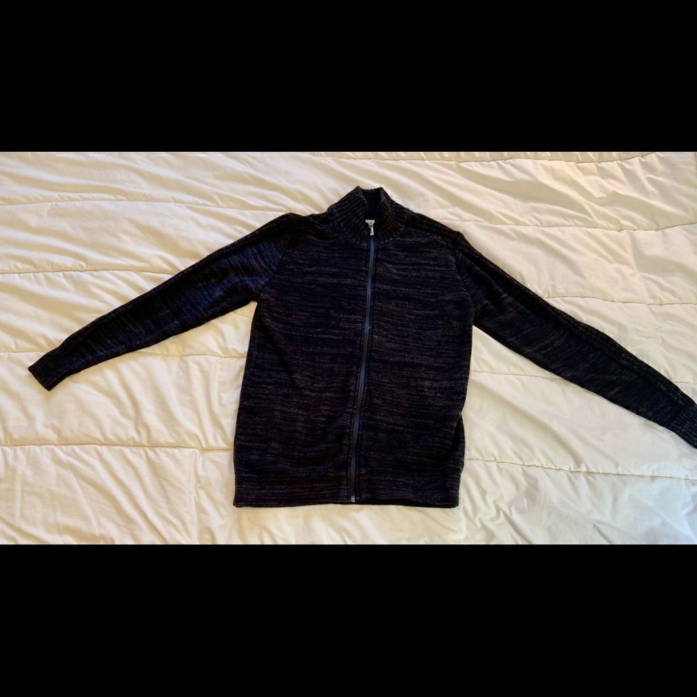 Columbia Sportswear Blk/Grey Zip Front Sweater Sm